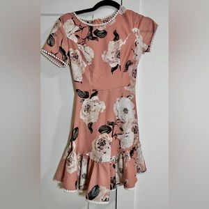 Pink Floral Dress (Revolve) | Size Small